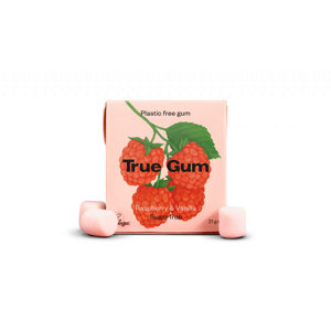 True gum Žvýkačky bez cukru s příchutí maliny a vanilky 21 g