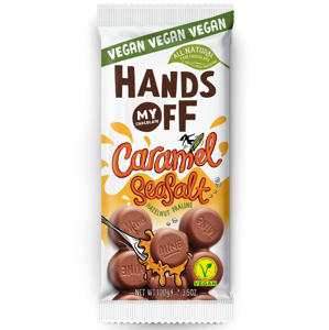 Hands off my chocolate – veganská mléčná, lís. pasta karamel a mořská sůl 100 g  expirace