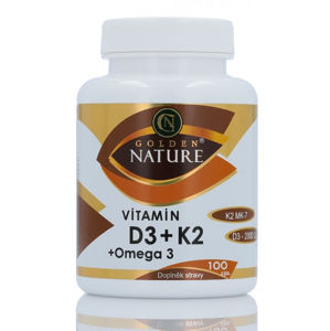 Golden Nature Vitamin D3 2000 I.U. + K2 + MK-7 + Omega 3 100 tablet