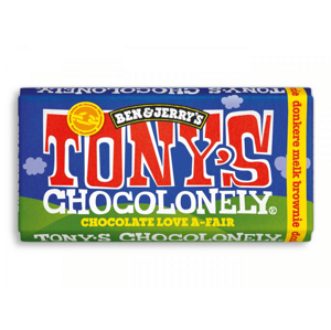 Tony´s Chocolonely - mléčná tmavá čokoláda, brownies Ben&Jerrys 180 g expirace