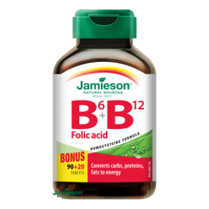 Jamieson Vitamíny B6, B12 a kyselina listová 110 tablet (4 měsíce)