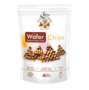 Elephant Wafer Trojúhelníkové oplatkové chipsy se slanou čokoládovou polevou 70 g