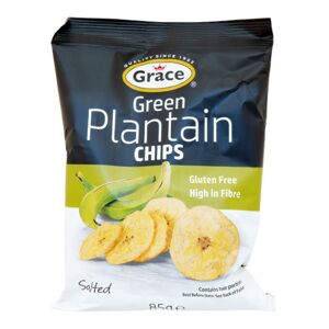 Grace Bezlepkové chipsy ze zelených banánů plantain solené 85 g