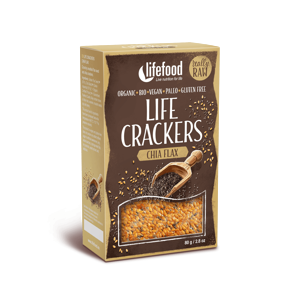 Lifefood Life Crackers Lněné s chia semínky nesolené BIO RAW 80 g