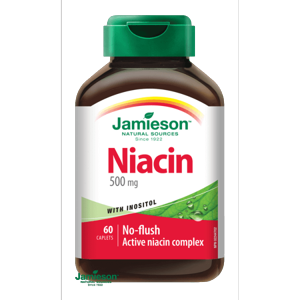 Jamieson Niacin 500 mg s inositolem 60 tablet (2 měsíce)