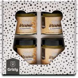GRIZLY Dárkový set White Brownie by @mamadomisha 4×250 g