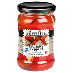 Almito Červené pikantní papriky plněné sýrem 270 g