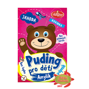 Amylon Puding jahodový  pro děti - bez lepku 40 g
