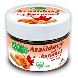 4Slim Arašídový krém slaný karamel s javorovým sirupem 250 g