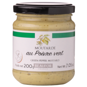 Beaufor Francouzská hořčice se zeleným pepřem (Moutarde au poivre vert) 200 g
