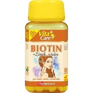 VitaHarmony Biotin 300 mcg + Selen + Zinek 80 tablet