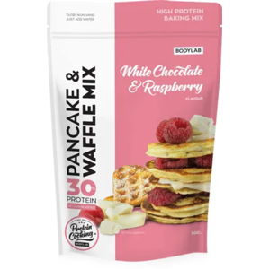 Bodylab High Protein Pancake & Waffle Mix 500 g - bílá čokoláda/malina