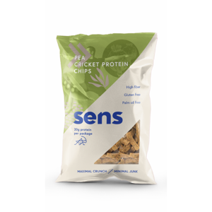 SENS Proteinové hrachové chipsy s cvrččí moukou a mákem 80 g