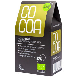 Cocoa Lískové oříšky v čokoládě BIO RAW  70 g - expirace
