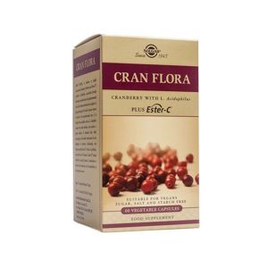 Solgar CRAN FLORA – brusinky s probiotiky plus Ester-C 60 tablet