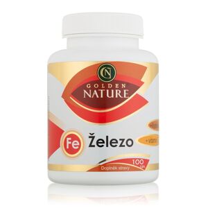 Golden Nature Železo+Vitamin C+Kys. listová 100 tablet