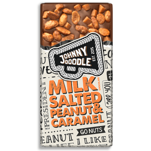 Johny Doodle Mléčná čokoláda, slané arašídy a karamel 150 g