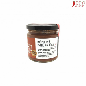 Huhu chilli Mišpulová chilli omáčka 200 ml hot expirace