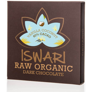 Iswari Čokoláda Vanilka - kokosový krém 60 % BIO RAW 75 g