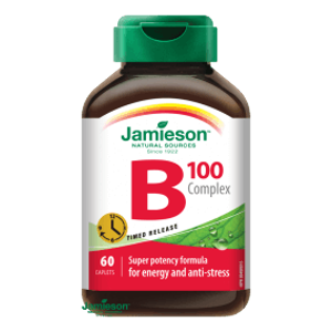 Jamieson B-komplex 100 mg s postupným uvolňováním 60 tablet
