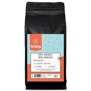 GRIZLY Zrnková káva 20/80 Morning Coffee 1000 g