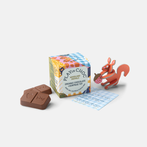 PLAYin CHOC Čokoláda s hračkou Lesní zvířátka BIO 1 ks