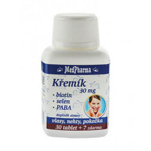 MedPharma Křemík 30 mg + biotin + selen + PABA 37 tablet