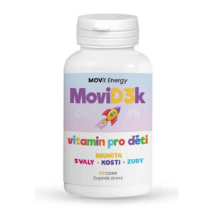 Movit energy MoviD3k - vitamin D3 pro děti, 800 I.U., 90 tablet expirace
