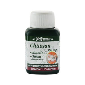 MedPharma Chitosan 500 mg + chrom + vitamín C 37 tablet