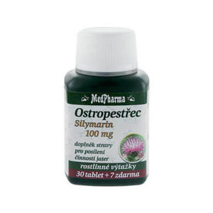 MedPharma Ostropestřec, silymarin 100 mg 37 tablet