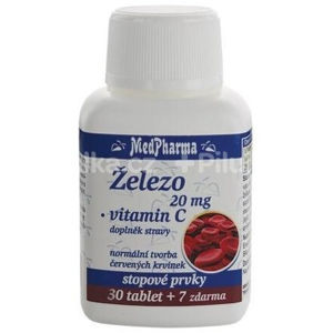 MedPharma Železo 20 mg + vitamin C 37 tablet