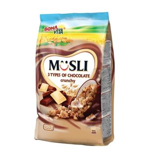 Bonavita Musli zapékané 3 druhy čokolády 700 g