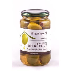Hermes Zelené olivy s papričkou 190 g