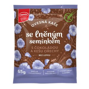 Semix Ovesná kaše s čokoládou, kešu  ořechy a lněným semínkem bez lepku 65 g