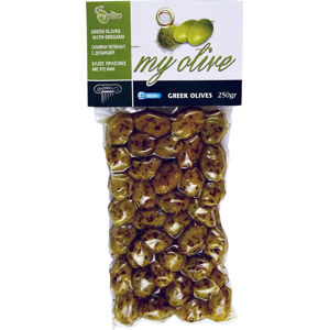 my olive Zelené olivy marinované oreganem 250 g