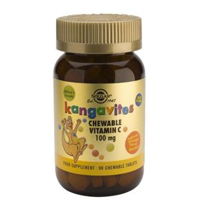 Solgar Cucací vitamín C 100 mg - Přírodní pomerančová příchuť 90 tablet