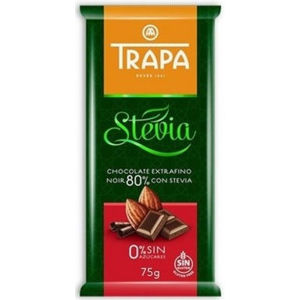 Trapa Čokoláda hořká 80 % kakaa STEVIA 75 g
