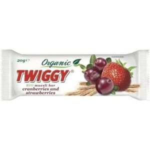 Twiggy Müsli organic s klikvou a jahodami BIO 20 g expirace