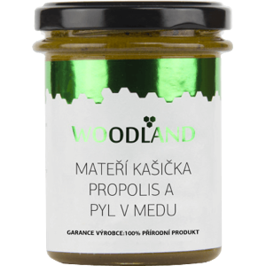 Woodland Mateří kašička, pyl a propolis v medu 250 g